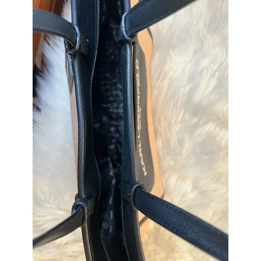 NWT Karl Lagerfeld Maybelle Straw Tote - Picture 4 of 6